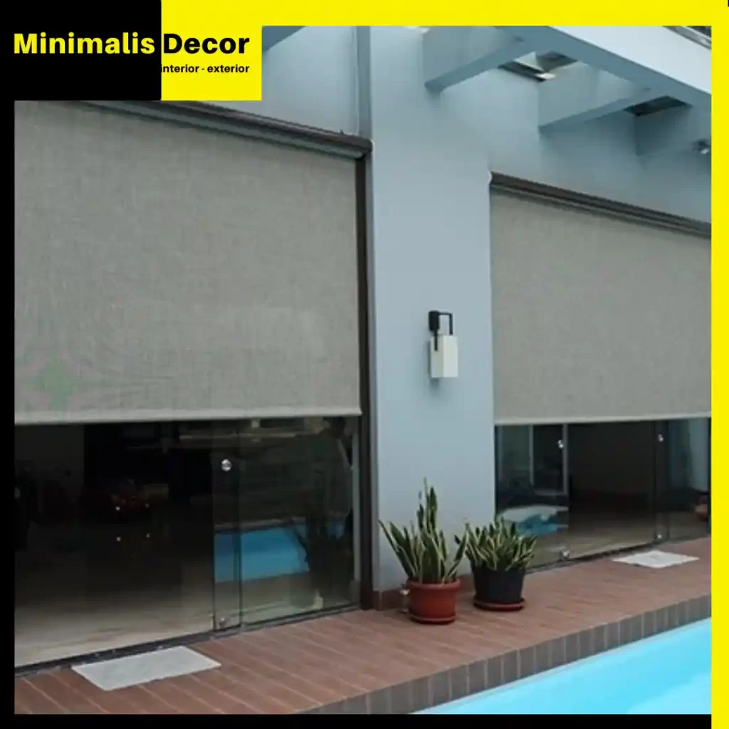 roller blind tirai outdoor